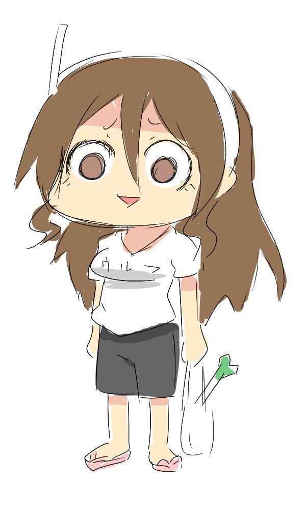 足柄(艦これ) 「なんか今日は足柄さんいっぱい流れてくるな?」|閃光のイラスト