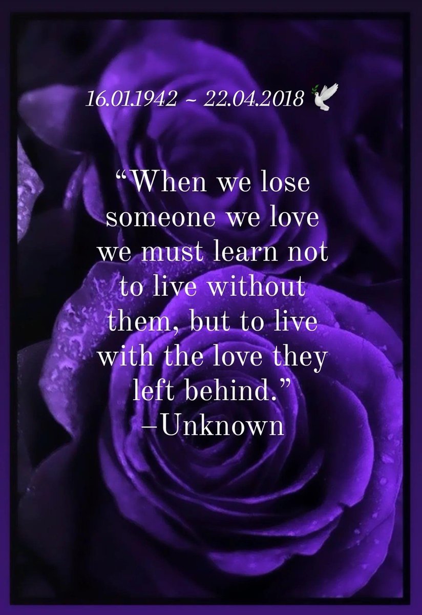 MoSande's tweet photo. “When we lose someone we love we must learn not to live without them, but to live with the love they left behind.” 
–Unknown. https://t.co/chFwkCDvcz