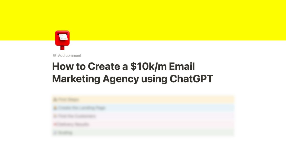 You can make $10k/m writing emails for other companies (even with no experience)

so I've listed all the ChatGTP prompts to

finding the perfect niche
closing new customers
delivering the service
grow and scale

RT &amp; comment "email"
and I'll DM it 

(must be following)