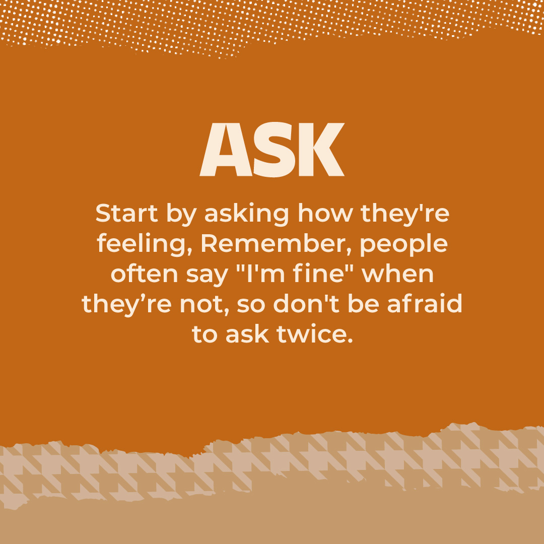 gentlemansride's tweet photo. Looking out for those closest to you is as simple as a conversation. If someone you care about seems to be going through a tough time, they might not talk about it even if they want to. Use the four-step approach, ALEC, to help you tackle those important conversations. https://t.co/7qezwhW0sD