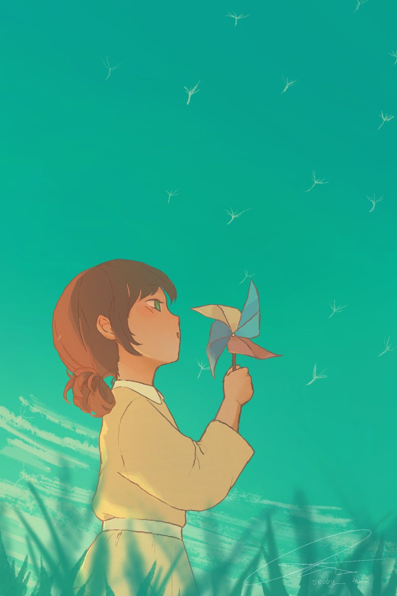 seoby_'s tweet photo. pinwheel + dandelions https://t.co/JP3hGgG2V2