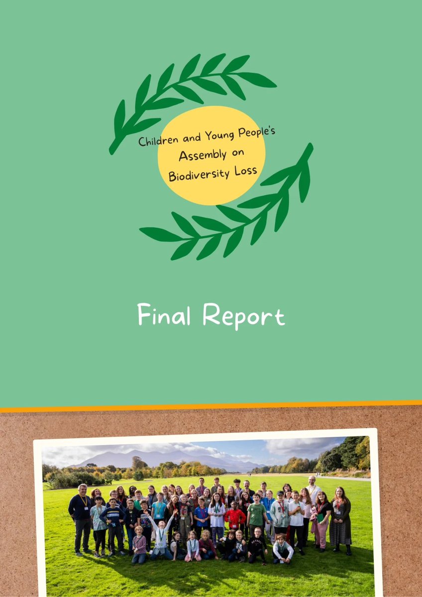 cypbiodiversity's tweet photo. Today is the day 🎉 We are delighted to share our final report telling the story of Ireland’s first Children and Young People’s Assembly on #BiodiversityLoss that took place in October 2022. We’d love your help with spreading the word! #EarthDay 💚🌿➡️ https://t.co/bv0927ADmb https://t.co/ZBMIKj0Grn
