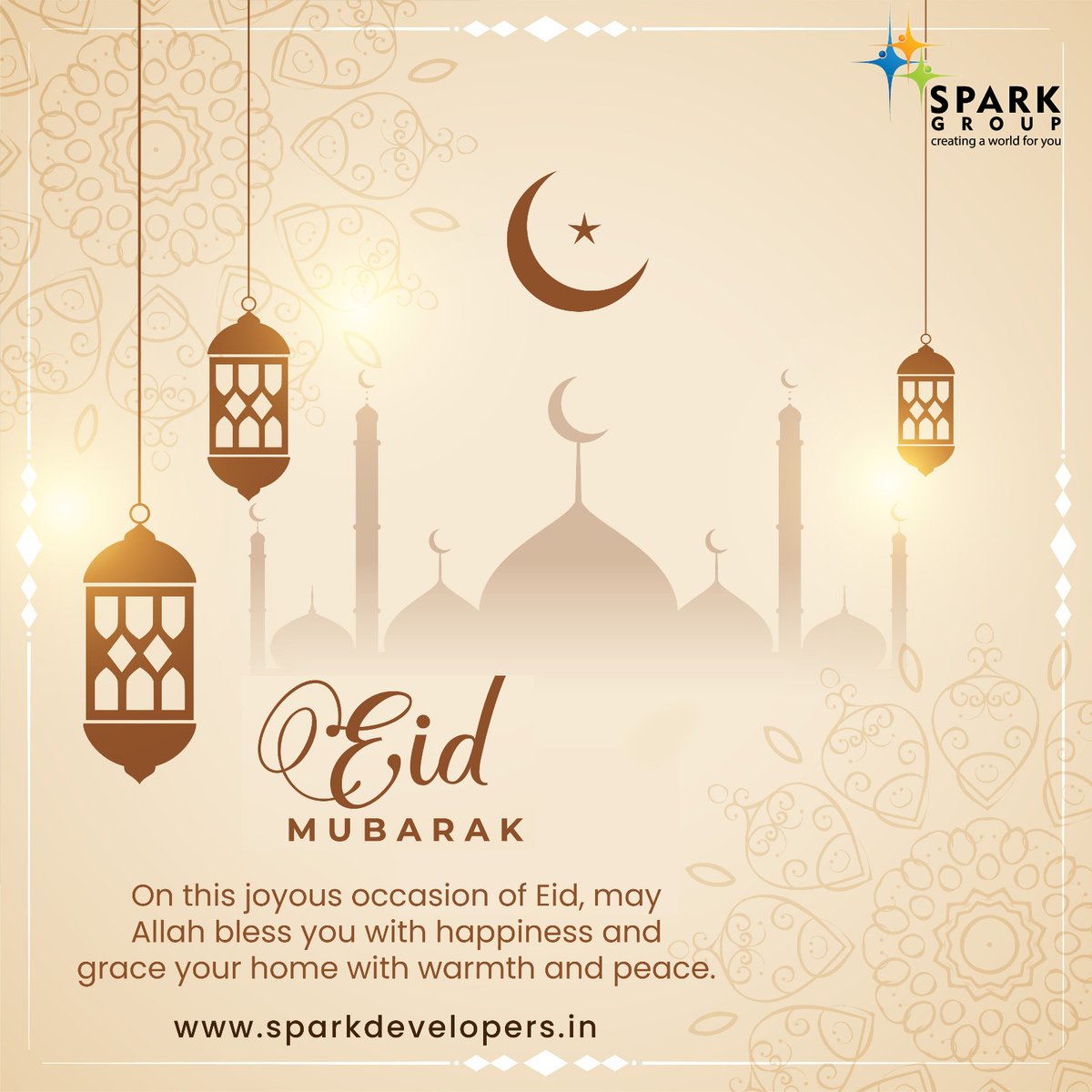 Spark_Developer's tweet photo. May this Eid bring joy and love to your heart and create all the opportunities of success for you! Eid Mubarak!

#SparkGroup #LuxuriousApartments #mumbaidevelopers #ComingSoon #RealEstate #RealEstateMumbai #SparkGroup #MumbaiDevelopers #ramzan2023 #ramzanmubarak https://t.co/0Gb4eeG50d