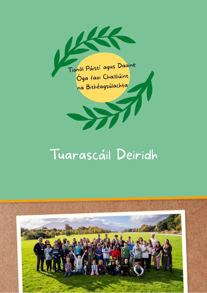 cypbiodiversity's tweet photo. Inniu an lá mór!🎉 Tá ríméad orainn ár dtuarascáil deiridh a chur i láthair, ina bhfuil cur síos ar an gcéad Tionól Páistí agus Daoine Óga in Éirinn (Deireadh Fómhair 2022). An gcuideofá linn an scéal a scaipeadh? 🌿💚 #LáAnDomhain ➡️ https://t.co/FImCtWowx4 https://t.co/K3YaaAzQMN