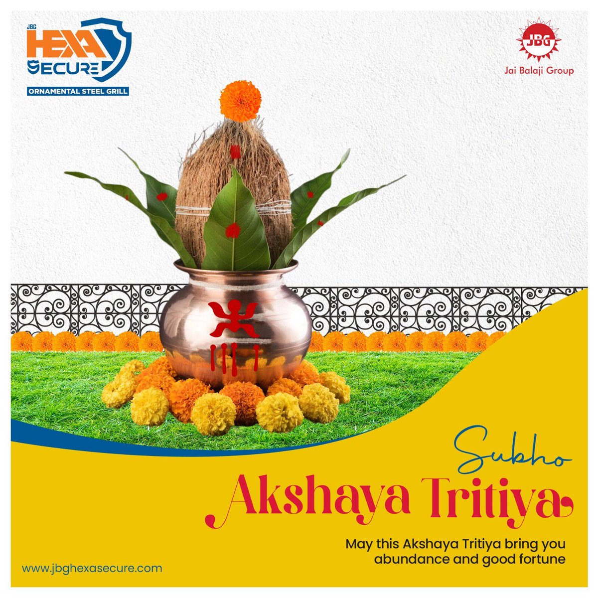 jbghexasecure's tweet photo. Let us celebrate this auspicious day of Akshaya Tritiya with joy and gratitude and cherish the blessings of God in our lives🙏🏻😇🏡🕊

#JBG #JaiBalajiGroup #JBGHexaSecure #Akhsaytritiya #Tritiya #Akhsay #GoodFortune #EndlessSuccess #BlessingsOnBlessings #GrowthMindset #Prosperity https://t.co/5qtJnLgp92