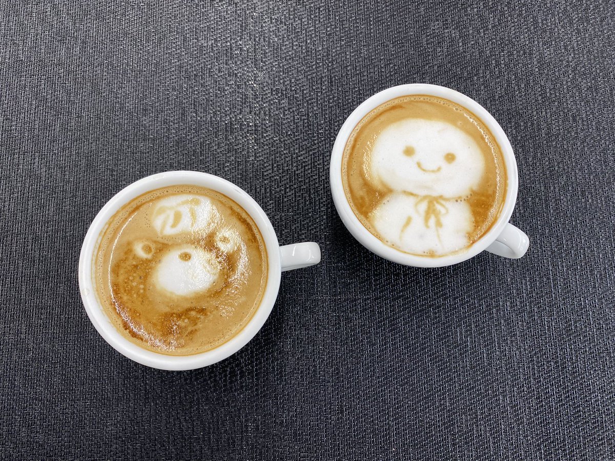 今日のラテアート体験☕️♡