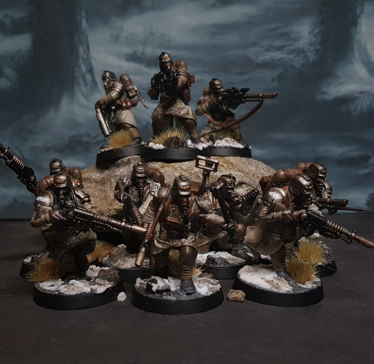 Bolt_Metro's tweet photo. Continued to work on my little death corps of war army. 
#WarhammerCommunity #PaintingWarhammer #Warhammer https://t.co/db1pwOXLrI