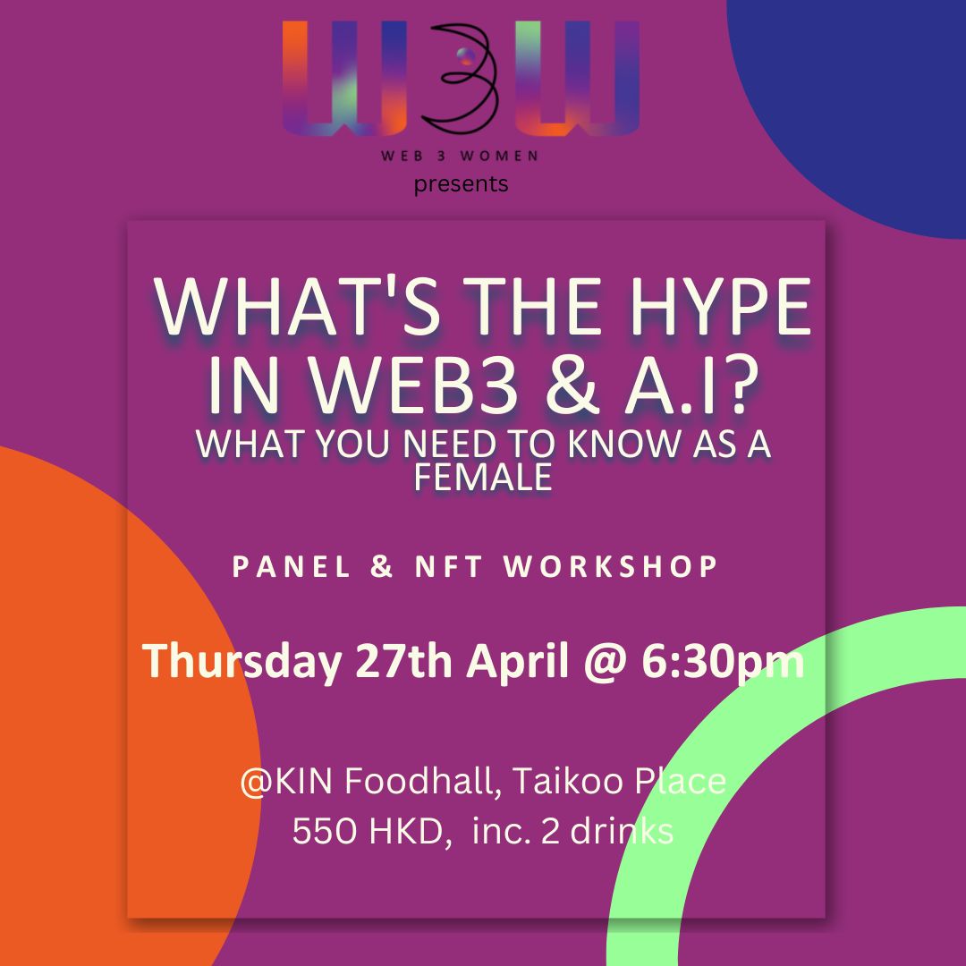 dwlnetwork's tweet photo. Come join our all star female panel on Apr 27th Thurs whether you are a Web3, A.I or NFT fan
https://t.co/ra3HzjehLn https://t.co/xukpsirexm