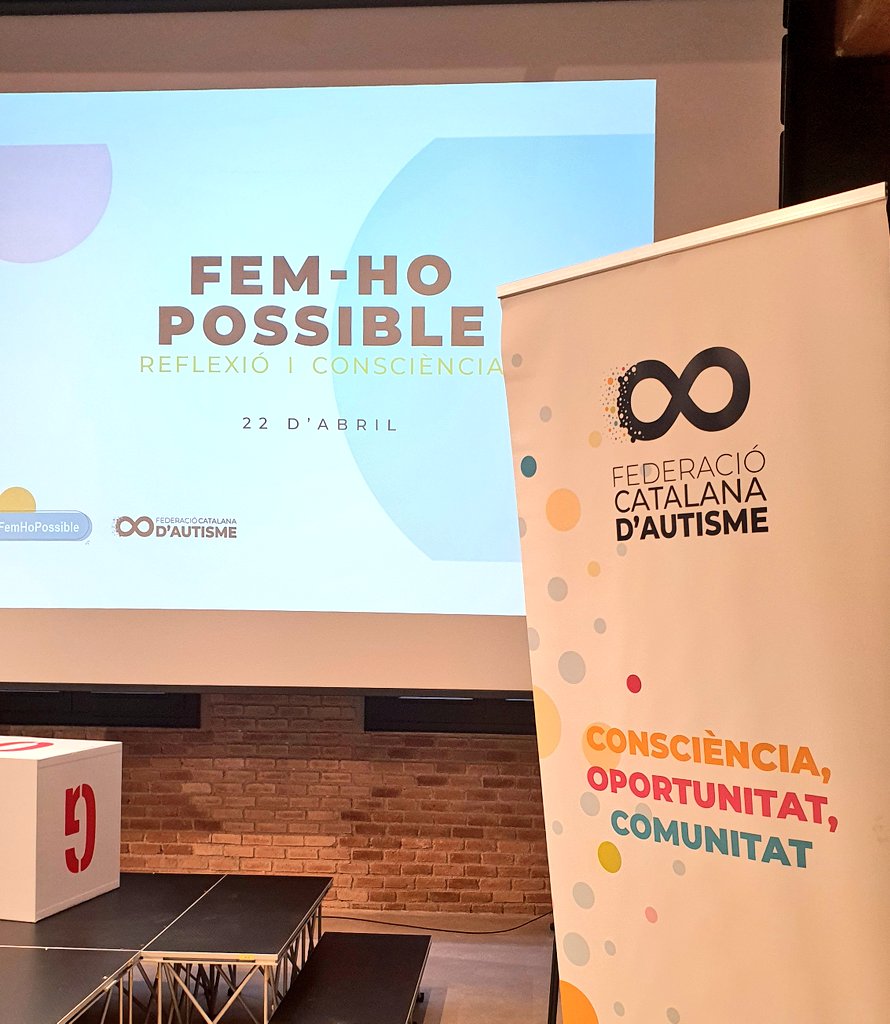 pilarduque78's tweet image. ♾️ Tot a punt per començar la jornada &quot;Fem-ho possible. Reflexió i consciència&quot;, organitzada per la @FedCatAutisme 
#FemHoPossible 
@Capasuperheroi