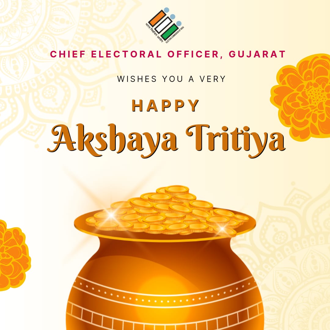 Happy Akshay Tritiya
<a href="/ECISVEEP/">Election Commission of India</a> 
#ElectionCommission #electioncommissionofindia #akshaytritiya