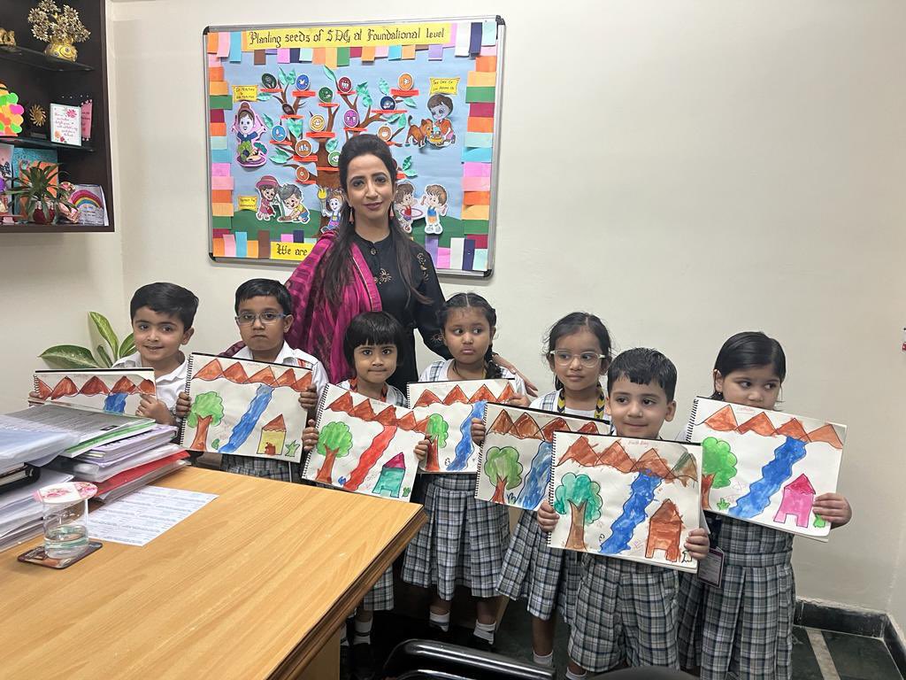 sdg4all's tweet photo. Activities like #CleaningUpLitter, #PlantingMoreTrees, #ReducingPlasticDependency, #ConservingWater were conducted to sensitize children about #EarthDay #FoundationStage
@ashokkp @y_sanjay @pntduggal @ShandilyaPooja @LoganiKakoli https://t.co/nEBTHIymMB