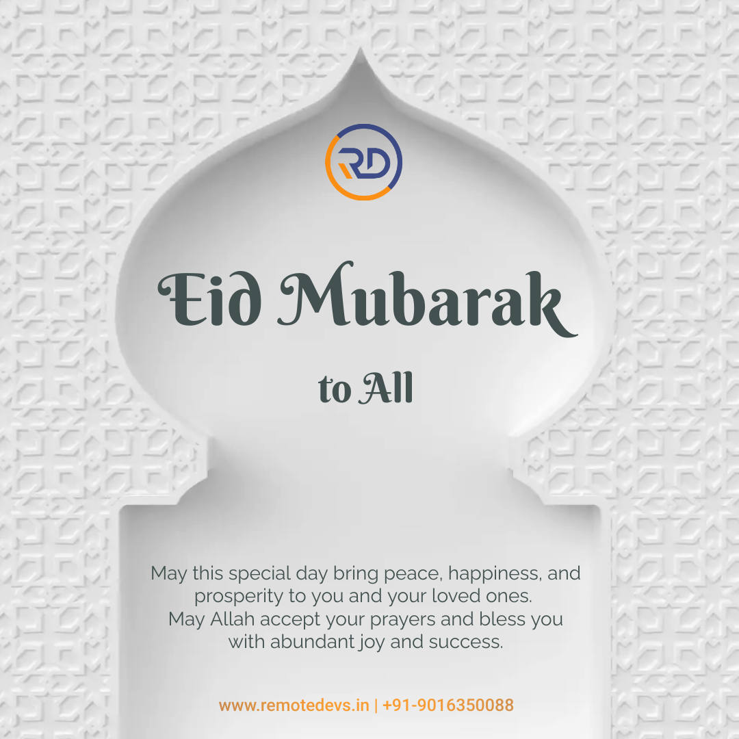 rd_infotech's tweet image. May the God Almighty open the doors of happiness for you and fulfill all your dreams. Eid Mubarak to you and your family! #eidmubarak #eid #ramadan #eidmubarak2023 #indianfestival #RemoteDevs #RemoteDevsInfotech #typo3 #wordpress #frontend #laravel #php #Bhavnagar