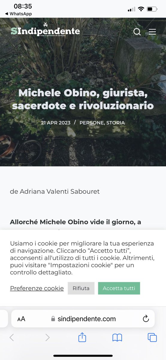 SABOURETCardio's tweet photo. A new historical article about Don Michele #Obinno one of the most figures of the failed #Satdinian Revolution by #AdrianaValenti
Link : https://t.co/0ga00HnkWC https://t.co/jPeNVjKDSC