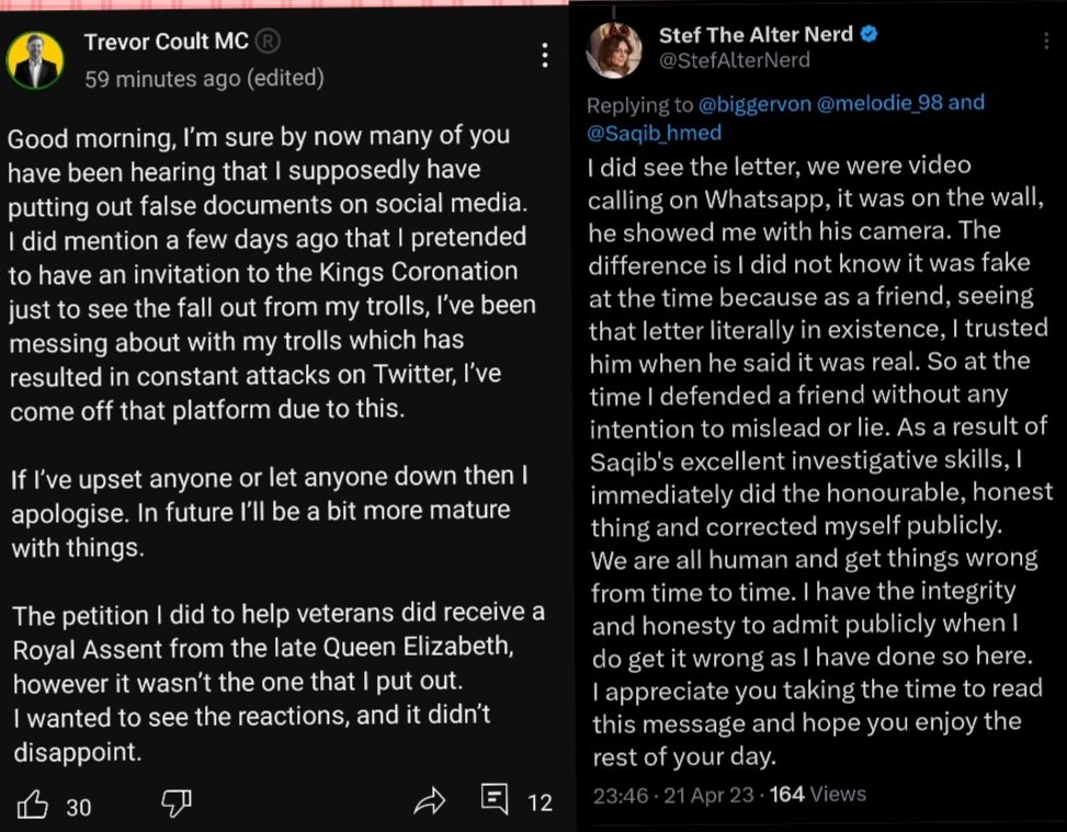 GaryProutCGC's tweet photo. WE'VE BEEN HAD! 

Apparently Trevor Coult set a snap ambush and we went exactly where he wanted.

He was so thorough in his planning that his mate has said he even printed out the letter, framed it, mounted it on his wall and showed her on a call. https://t.co/Eh1eHLDL8c