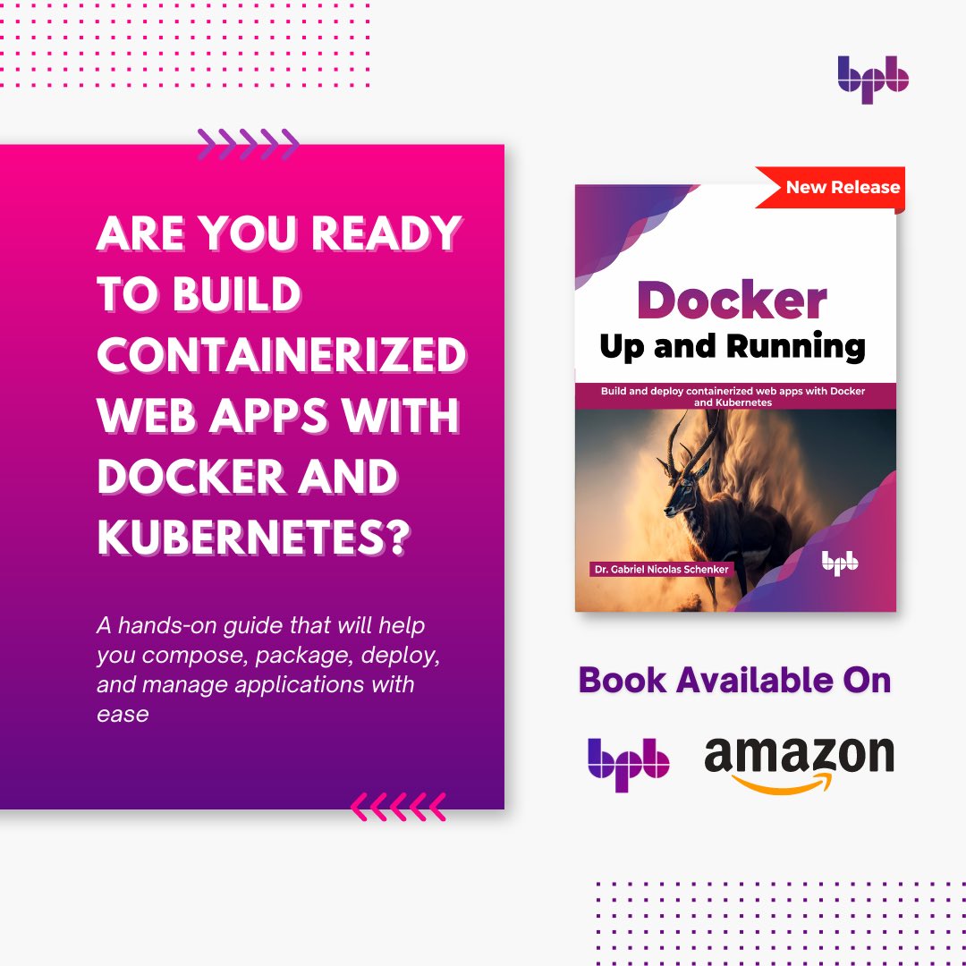 I’excited to announce that my newest book about ⁦<a href="/Docker/">Docker</a>⁩ and ⁦<a href="/kubernetesio/">Kubernetes</a>⁩ is available!