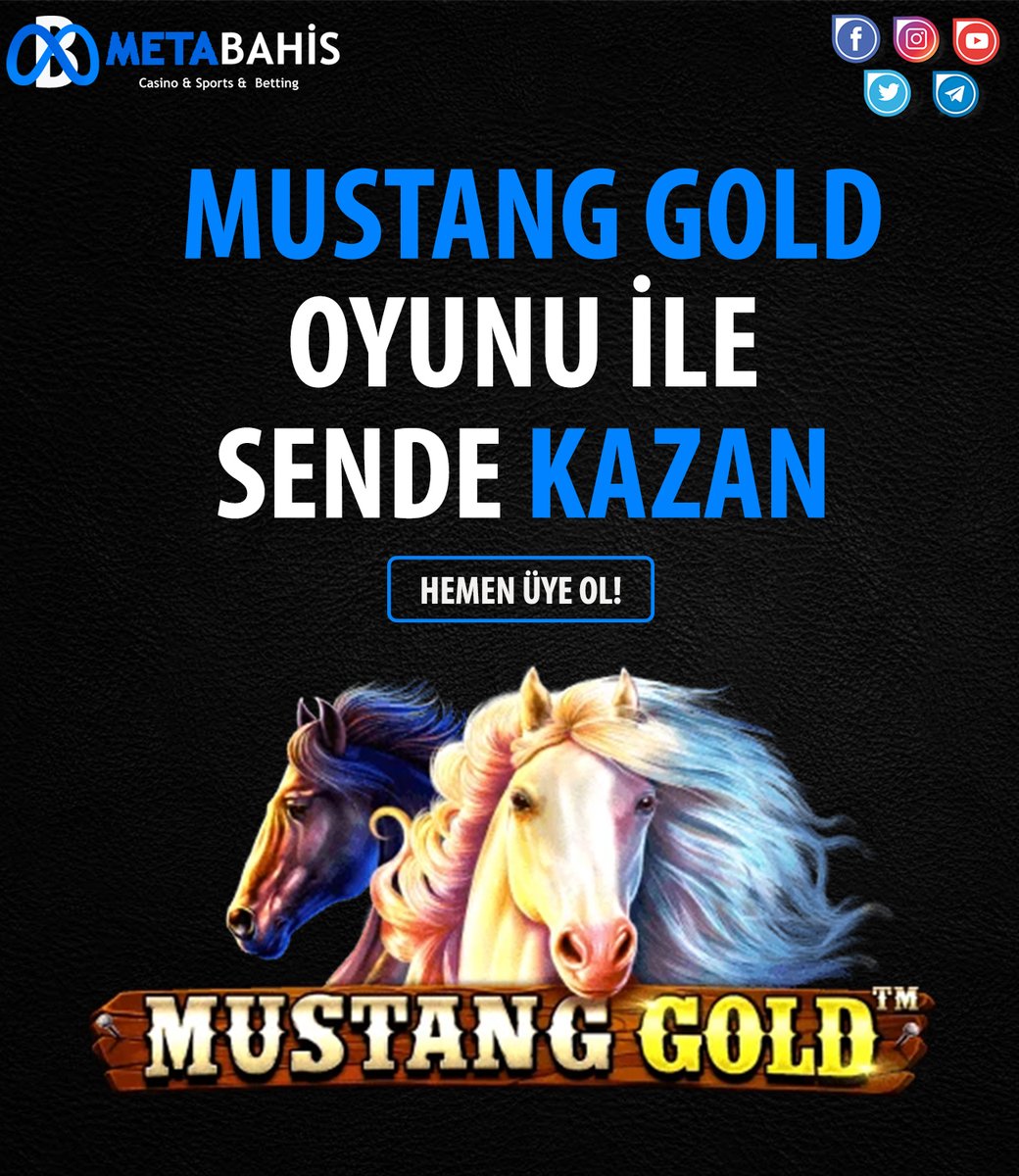 🥳 #METABAHİS'DEN MUSTANG GOLD OYUNU!

🏆 METABAHİS İLE OYNADIKÇA YÜKSEK KAZAN!

💰 MUSTANG GOLD SLOT OYUNU İLE KAZANMAYA HAZIR MISIN?

🎁 %40 SLOT BONUSU!

🔗bit.ly/3Z88E18

#slot #casino #bonus #bahis #mustanggold #oyun