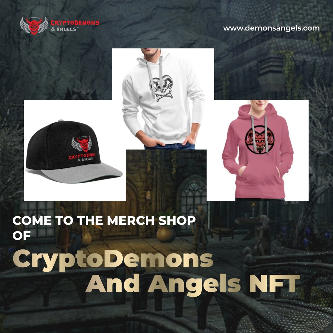 DemonsAngelsNFT's tweet photo. CryptoDemons ang Angels Merch Store is found at our website: https://t.co/0GnvUvamcs
#Merch #CryptoDemons #PersonalizedMerch https://t.co/6ly8x5671r