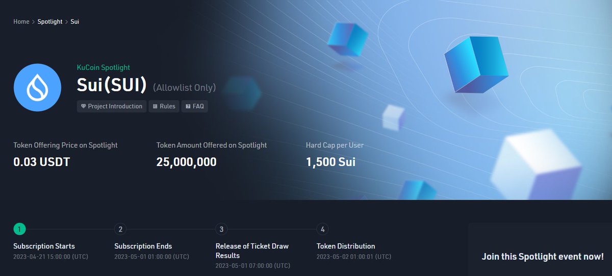 Community_Sui's tweet photo. UPDATE ALLOWLIST PARTICIPATION ON #KUCOIN⚡️

🔗https://t.co/sKIPS9RCag

Now, Pool B is open for subscription! Let's do it💧

💰Price: 0.03 #USDT for "Allowlist Only"

Did you eligible for this? share your moment👇

#Sui #SuiCommunity https://t.co/mP3dQdUp3I
