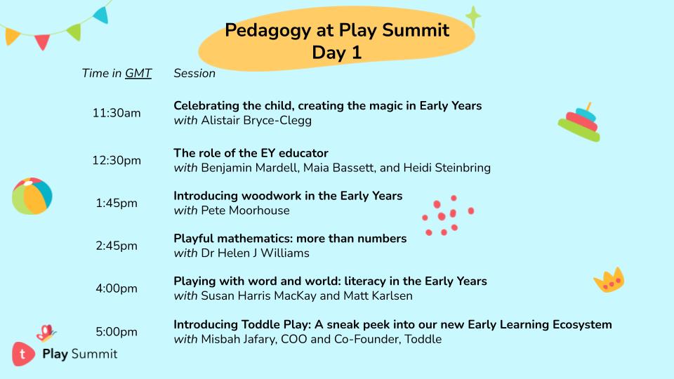 toddle_edu's tweet photo. 📢It’s here!! Welcome to Day 1 of the Toddle Pedagogy at Play Summit. With over 11,000 EY stars from 100+ countries signed up, we're super excited to kick off the ultimate #EYPlayParty. You can still sign up for access to webinars, Action Labs, &amp; toolkits https://t.co/V4nvANEiVj https://t.co/83NCY6wurL