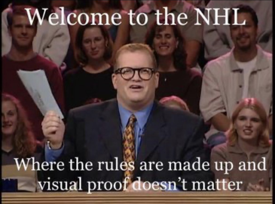 OilersJack's tweet image. Kessler pulls Talbots pad
Makar redefines Offside
Vilardi high stick in OT