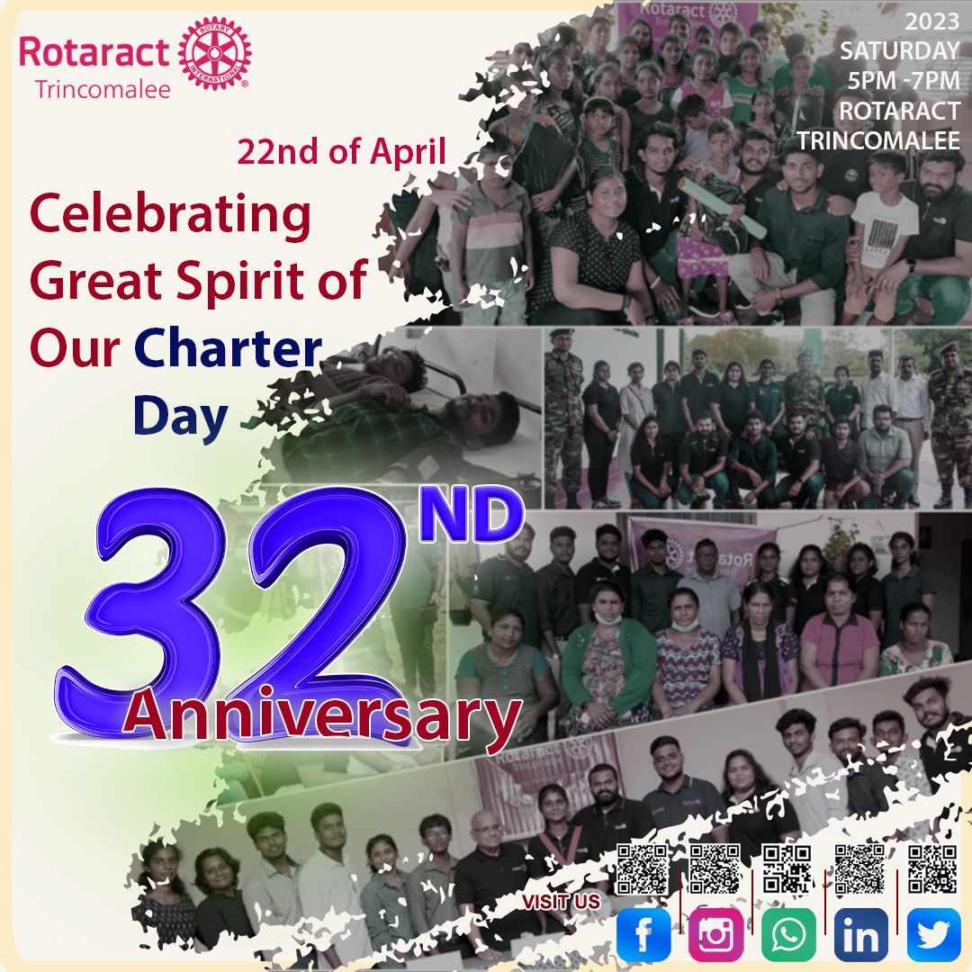 rotaract_tco's tweet image. Happy 32nd Charter Day,
we celebrate the unity of our people.
Our celebration may be simple,
but acknowledging the true essence of the Charter Day makes it special.  🥳 
#RACTrinco 
 #ClubService  #MembershipDevelopment #Rotaract3220  #ImagineRotary  #learnserveandstrive