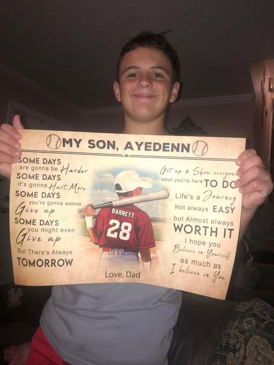 unitrophy's tweet photo. Custom Baseball Poster
-This poster was amazing! I had one made for my grandson, who's dad (my son) that passed away. The words were beautiful and fit perfectly! Getting it framed to go above his bed! He wanted #28, because that's how old his dad was when he passed- https://t.co/ZZMwEkQCYh