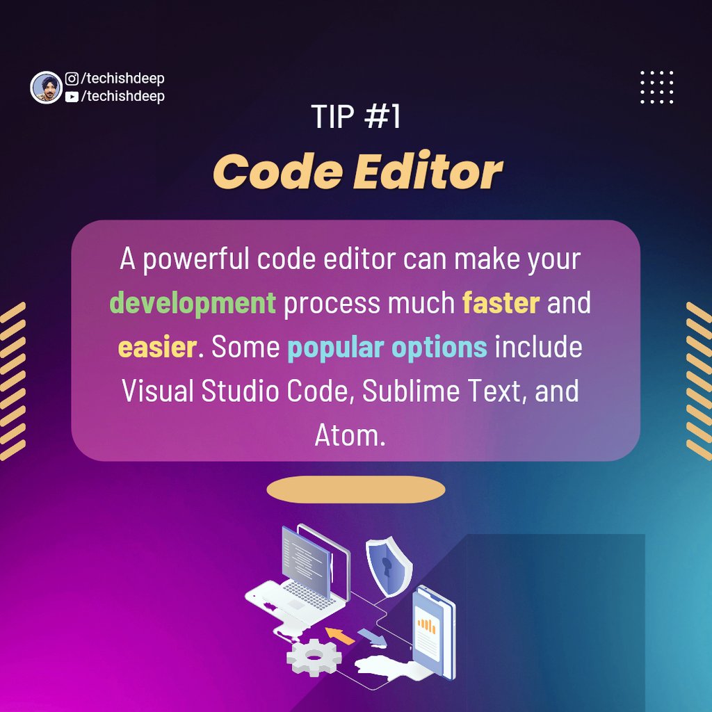 TechishDeep's tweet photo. 10 Tips for software development (Part-1)

@realpython
#Developer #SoftwareDeveloper #backend #beginner #DevOps #coding #programmer #LearnPython #programmer #reactjs #pythonprogramming #pythoncode #Python3 #coding #javascript #coding
#programming #cpp
@PythonMorsels https://t.co/KdzPJngVAQ