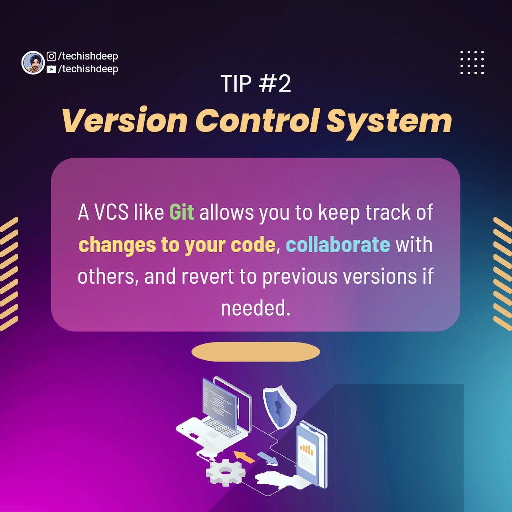 TechishDeep's tweet photo. 10 Tips for software development (Part-1)

@realpython
#Developer #SoftwareDeveloper #backend #beginner #DevOps #coding #programmer #LearnPython #programmer #reactjs #pythonprogramming #pythoncode #Python3 #coding #javascript #coding
#programming #cpp
@PythonMorsels https://t.co/KdzPJngVAQ