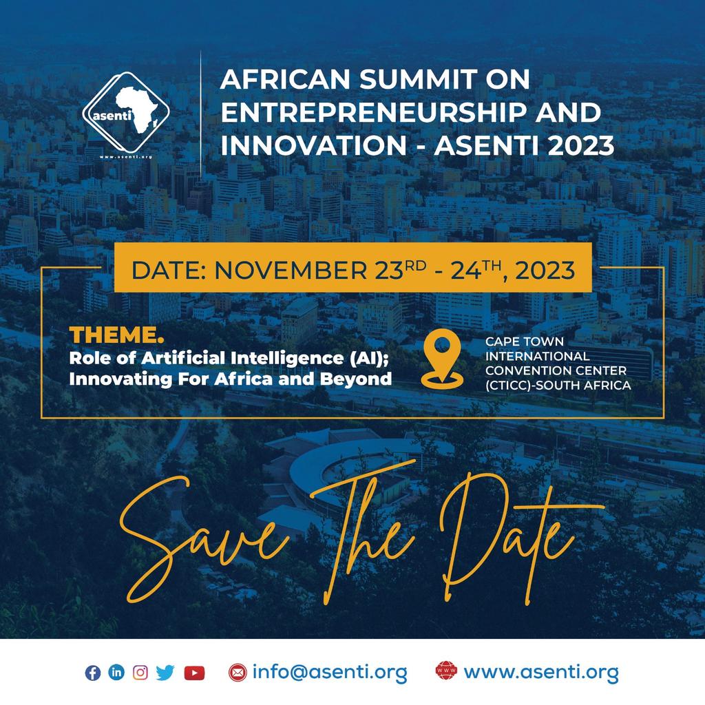 Marvin Stuart Egoye (@marvinegoye) on Twitter photo Register for the <a href="/AsentiKE/">#ASENTI2024 Accra Ghana</a>
African Summit on Entrepreneurship and Innovation #2023 at asenti.org Register for the <a href="/AsentiKE/">#ASENTI2024 Accra Ghana</a>
African Summit on Entrepreneurship and Innovation #2023 at asenti.org