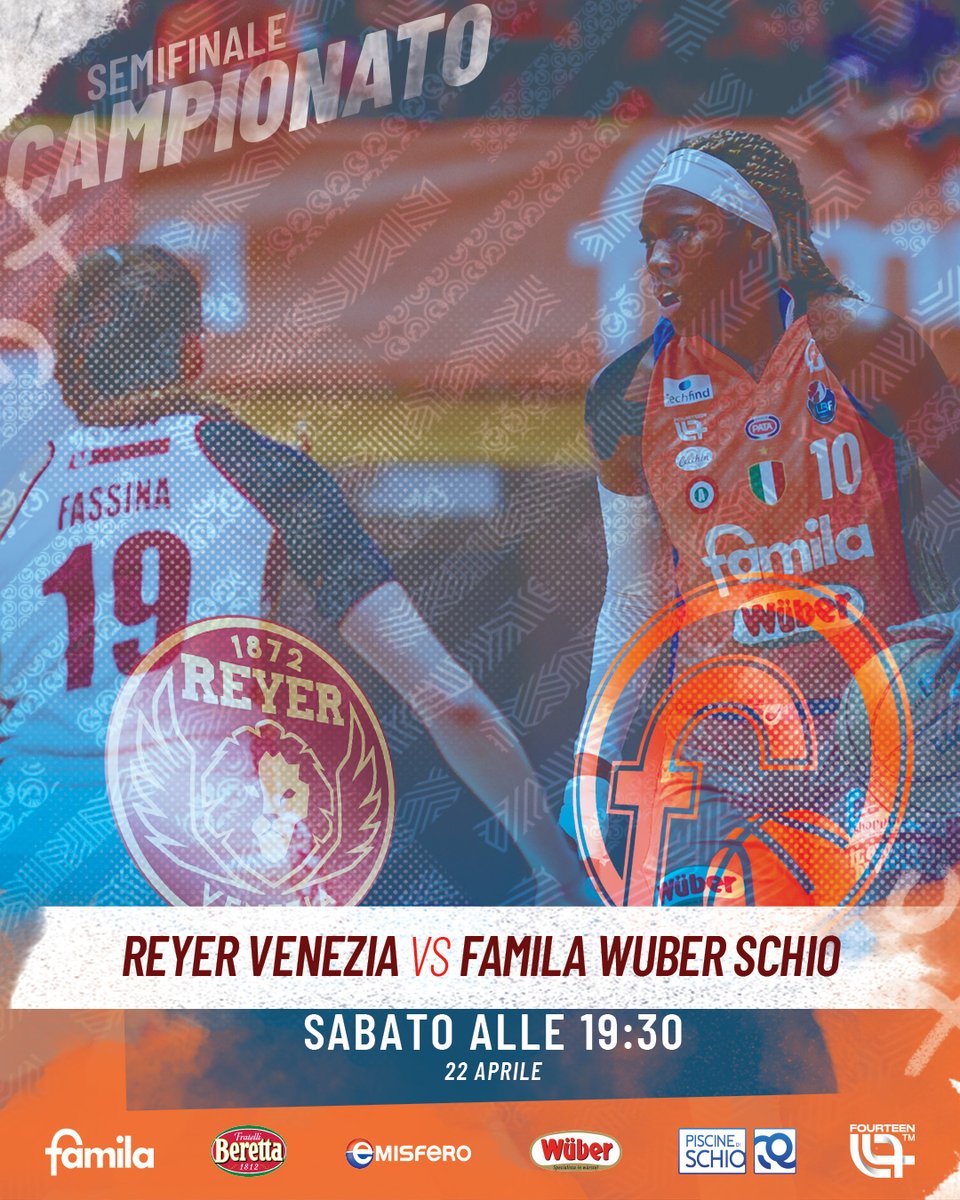 familaschio's tweet photo. GAME DAY ๐ฅ
Techfind Serie A1
Playoff | Semifinal - GAME 2
๐ @REYER1872
โ๏ธ 19:30
๐ Palasport Taliercio (Mestre)
๐ป https://t.co/tF9SiaPN0x
#familaschio #lbflive #orangegeneration #fourteenyourteam https://t.co/zq4bovPLvr