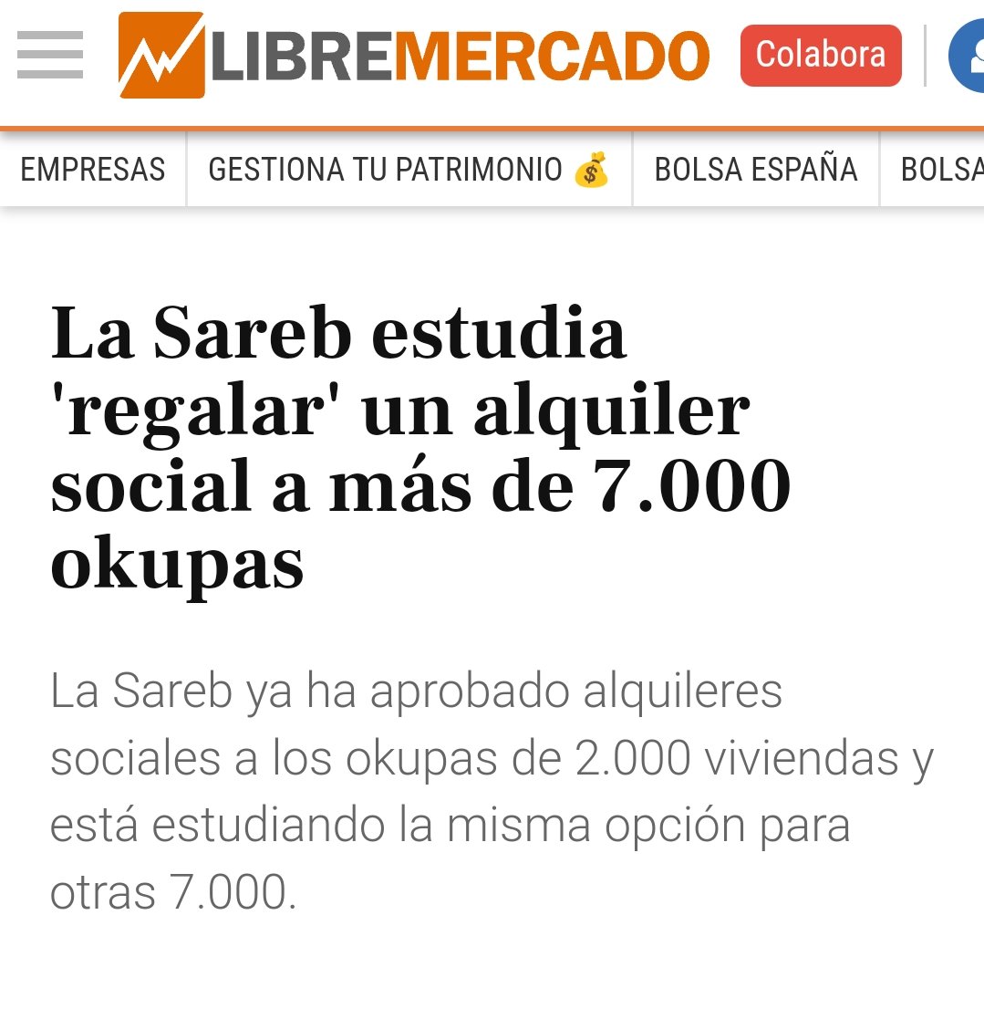 Nos empezamos a mover en terreno muy peligroso y alarmante.

👨‍👨‍👦‍👦Familia sin trabajo y vulnerable, no encuentra vivienda social y tiene que pagar alquiler de mercado. Ahogados.

🥷Mafias que okupan viviendas, no sólo se van de rositas, si no que encima les regalamos un alquiler