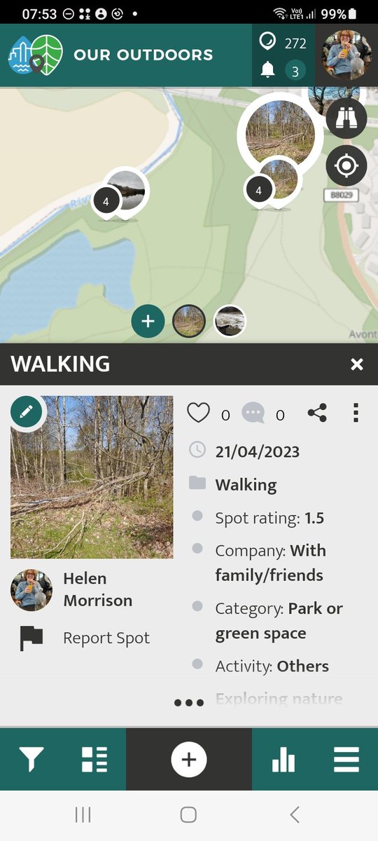 Photos are starting to appear on the 'Our Outdoors' map. 

Remember, take a picture when you are next there enjoying springtime. You can always upload it later.

'Our Outdoors' app is helping to show this beautiful spot is being used and it is cared about.