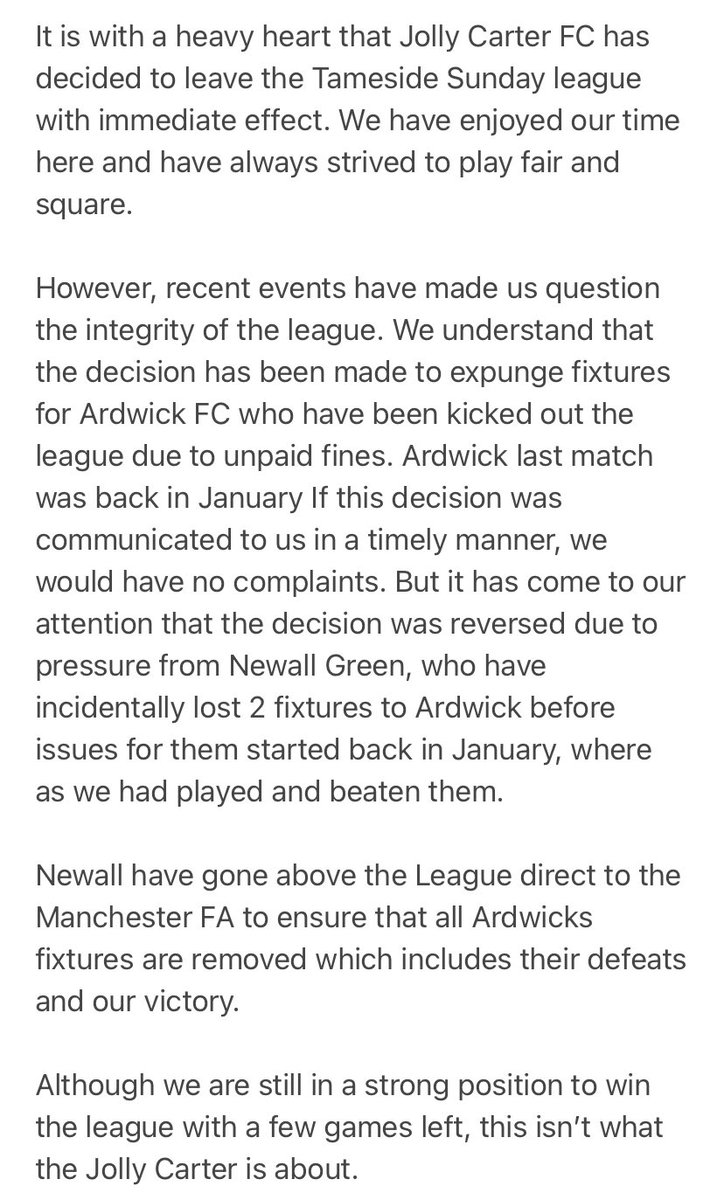 Jolly Carter C.E.F.C tweet media