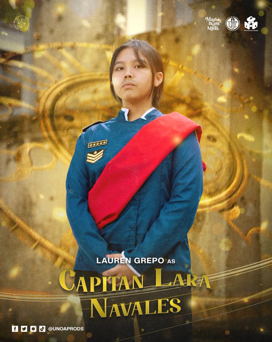 UNOAProds's tweet photo. ✨ "Ako... Si Lara Navales — ang cápitan ng mga guardia civil sa Laguna. Sa taglay kong kapangyarihang ito? Mapapasakin ang lahat ng gusto ko." 

Panuorin si Lara Navales sa paparating na pagtanghal ng 🌺 MARIA, IKAW MULI: Modernong Kwento ng Bundok Makiling! 🌺 https://t.co/4rktopGIEb