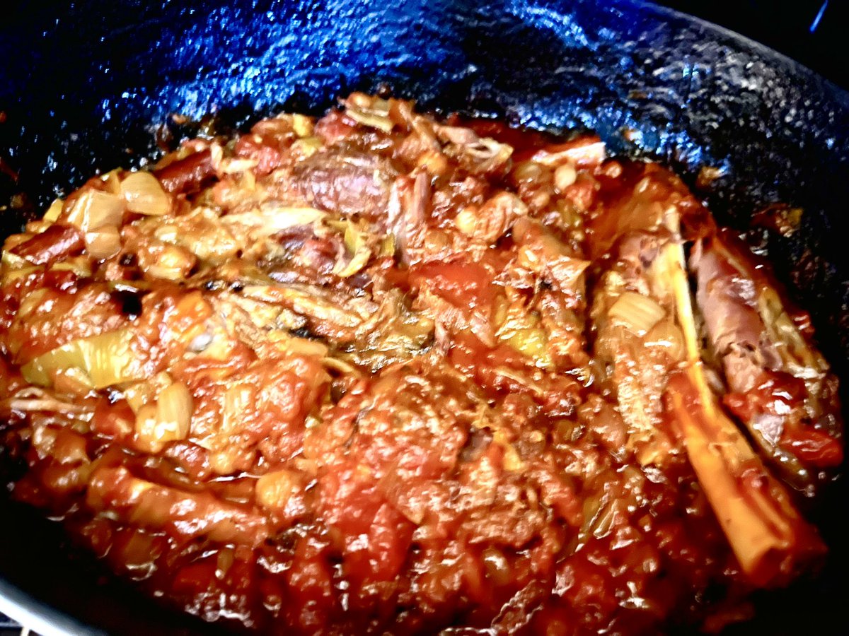 The husband’s meat update. Lamb shanks, 4 hours slow-cooked. 1 hour to go (I hope!) #Cooking #SlowCooking #MoroccanFood