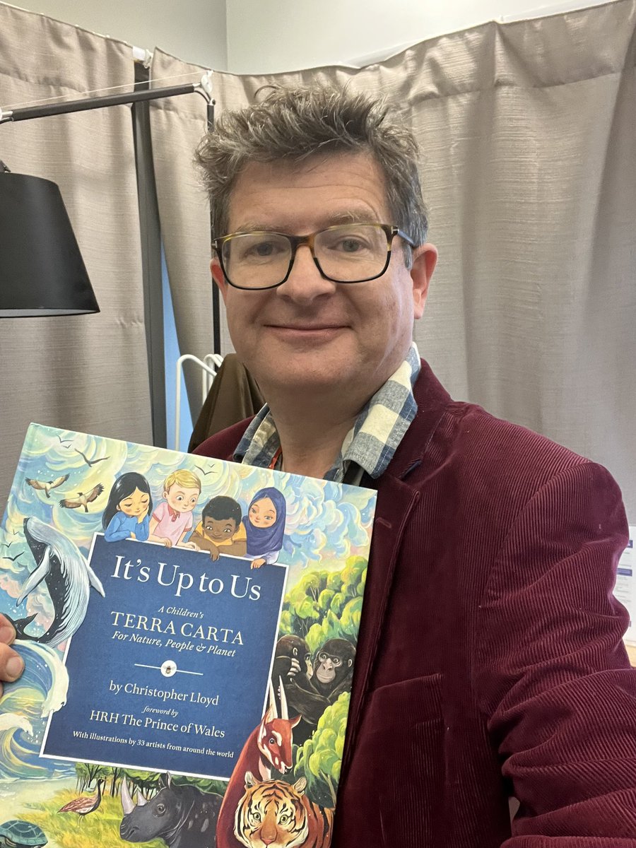 Just done makeup with Sam before @BBCBreakfast interview at 8.50am this am to talk about #EarthDay2023 and the launch of #KingCharles appeal for children to help adults think long term about our planet’s future because #itsuptous! Watch out for amazing @ecoflixofficial animation