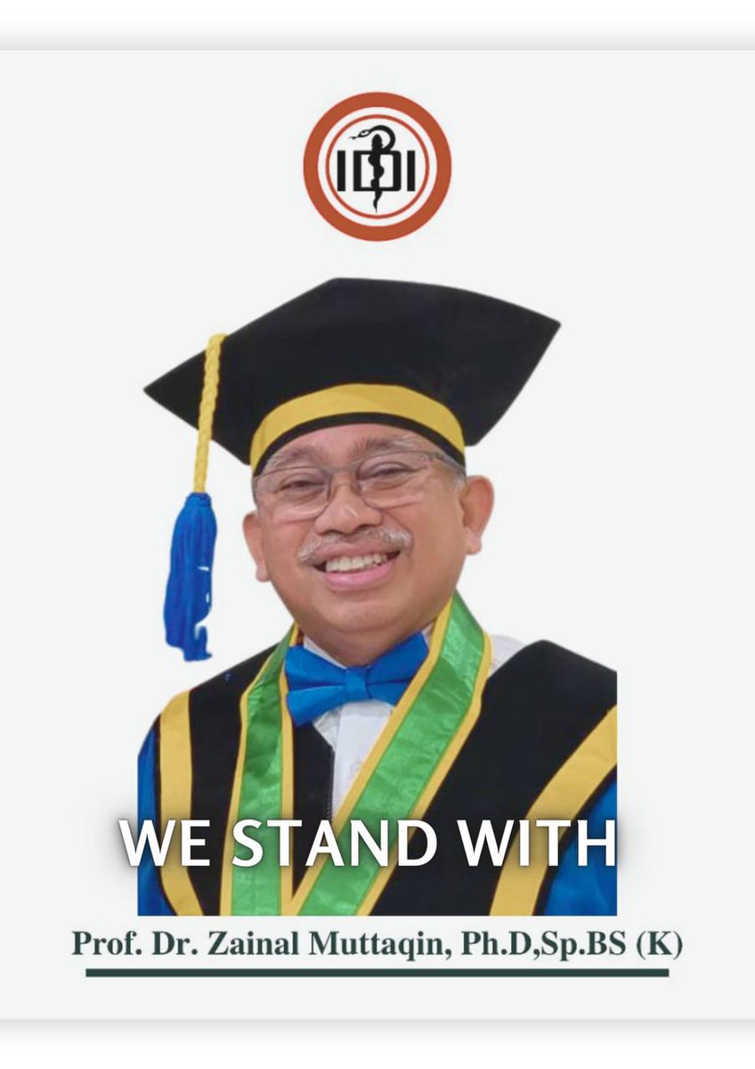 Pengurus Besar Ikatan Dokter Indonesia menyesalkan terkait  pemberhentian Prof. Dr. Zainal Muttaqin, Ph.D, Sp.BS (K) dari RSUP Kariadi , Semarang.  

instagram.com/p/CrVEI4YL2To/…