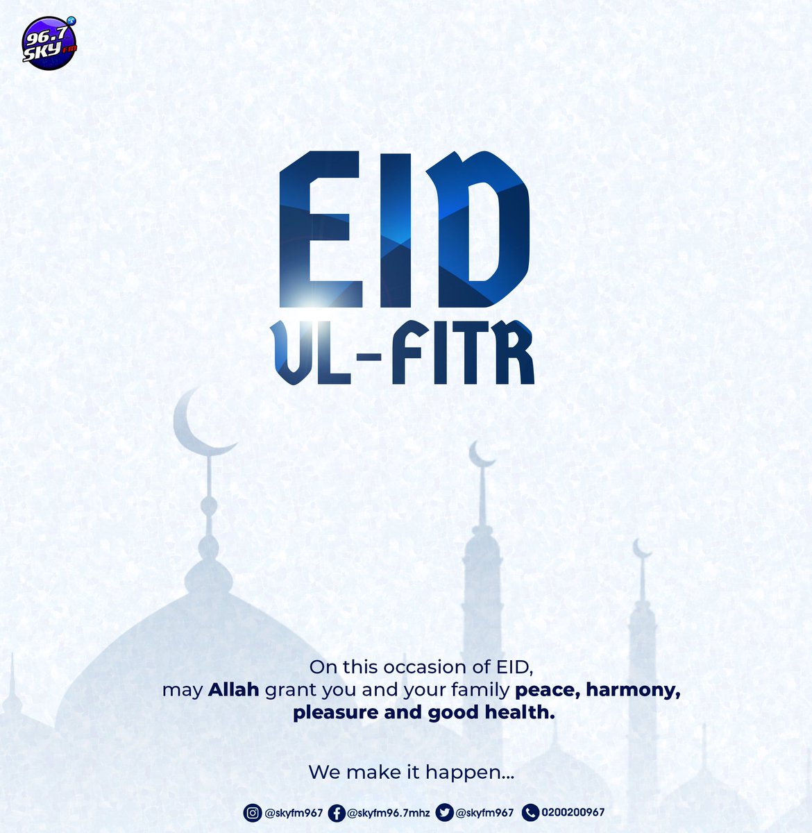 skyfm967's tweet photo. We are wishing all our Muslim community a very blessed Eid-ul-Fitr. …..
#EidAlFitr #Eid2023 #skyfm #BloodDonation https://t.co/7KVoQfjhDA