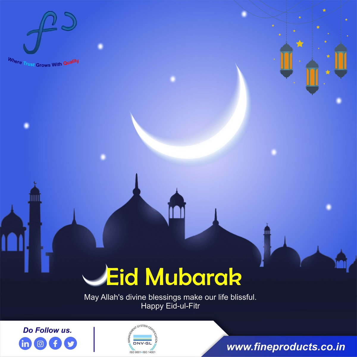 fineproducts3's tweet photo. May Allah's blessings shine upon you and your family, and may you find happiness in every moment of this special day. Eid Mubarak!"
.

.

#followforfollowback #follow #pvc #pvccompound #pvccable #wire #electricwire #fineproducts #fineproductspvtltd https://t.co/GLvfkpgiqu