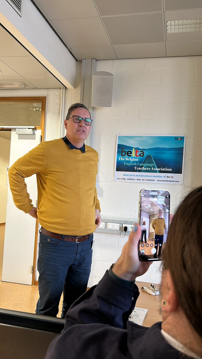 <a href="/theteacherjames/">James Taylor</a>, first <a href="/BELTABelgium/">BELTA Belgium</a> president, welcoming everyone and looking back at the start of BELTA Belgium #beltaday23