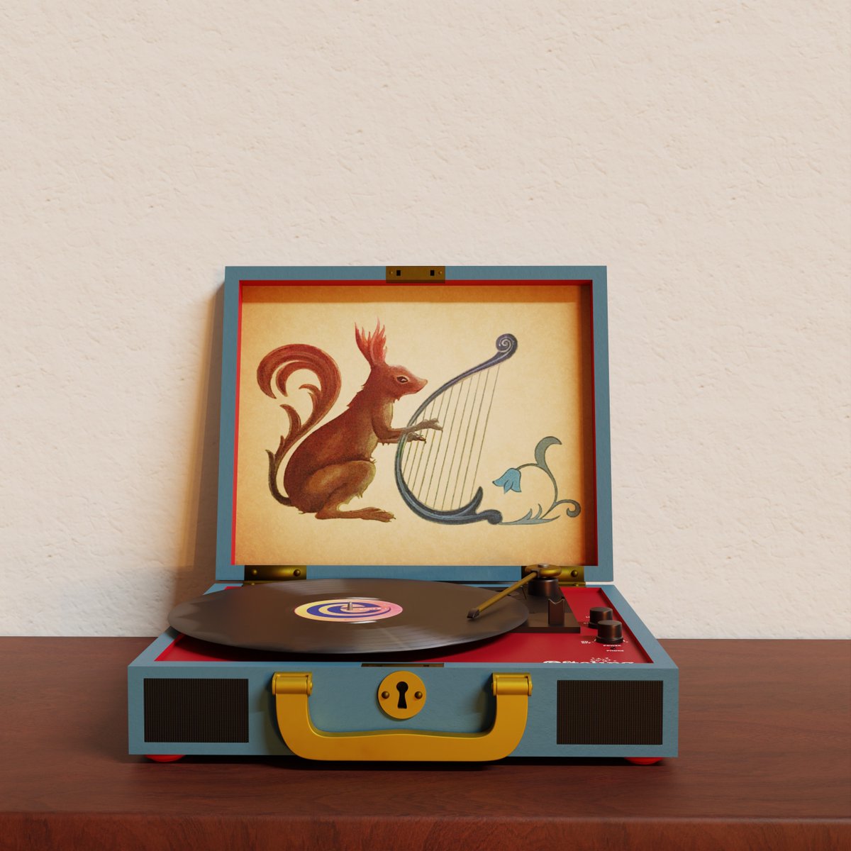 Olé leuk zo'n #Efteling Wonderlijke Klanken LP maar dan is een platenspeler wel handig om te hebben.. Ik heb nog even verder gewerkt aan een vorig ontwerp en dit zou ik graag in huis willen hebben. 🎶 #B3D