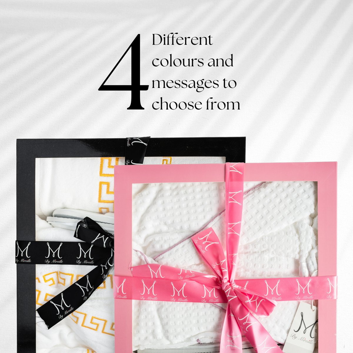 mbymireille's tweet photo. From 'Congratulations' to 'Get Well Soon', pick your choice of message on our hampers depending on the ocassion! 🥰  Psst..mother's day is soon and our hampers make for perfect presents!
.
#hampers #spa #gifts #mothersday #bathrobes https://t.co/fObTCwYm7J