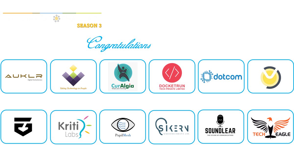 NxpIndia's tweet photo. Multiple evaluations of the 264+ participating Startups for over 2 months have led us to the TOP 12 FINALISTS for the Tech Startup Challenge - Season 3. At the Grand Finale round these 12 Startups will compete for the Top 3 Winners Title. Congratulations and All the Best !! https://t.co/fnnMfhCWXH