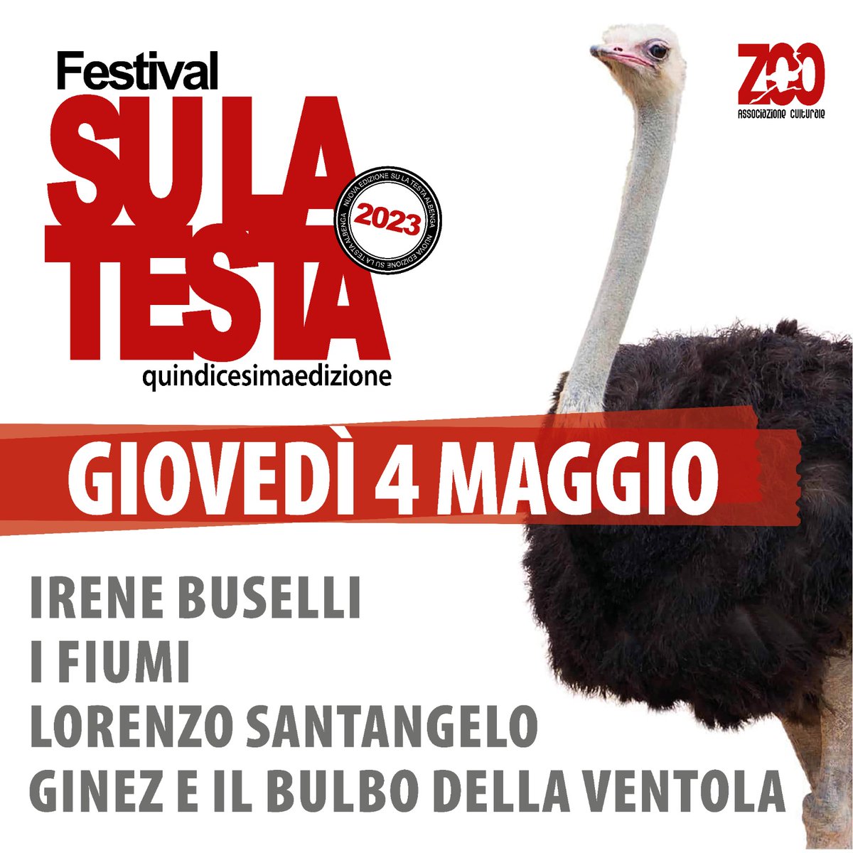 SuLaTestaFest's tweet photo. Giovedì 4 Maggio
#Albenga #LiveMusic #Slt23 #Zoo https://t.co/kM4XaxqyqJ