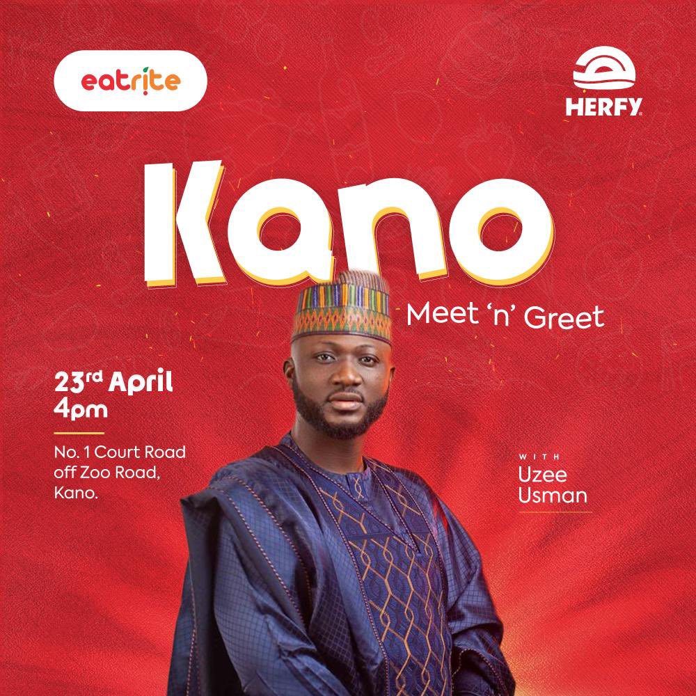 Join @uzee_usman @herfynigeria and @eatriteng eatritenigeria Kano launch tomorrow and let’s have an amazing time.

Time is 4:00pm
Venue is No 1 off zoo road off Court road Kano

Join us tomorrow, you don’t want to miss this.

Kano, Herfy is here!