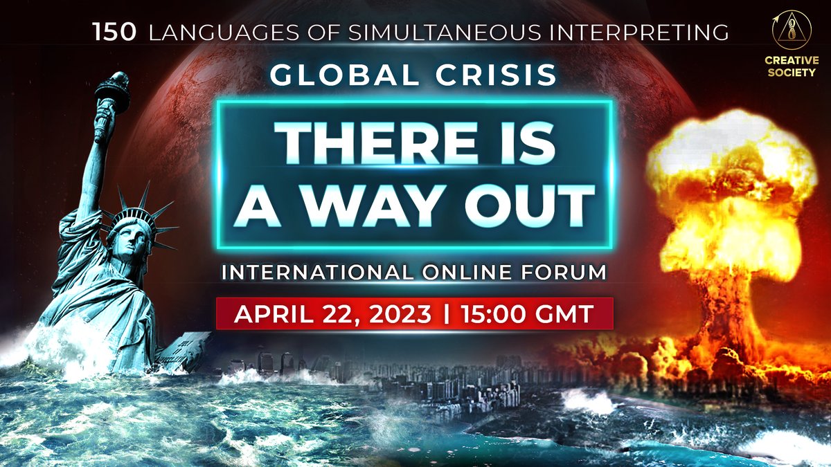 An777drew's tweet photo. Hello, friends!
ATTENTION!EVERYONE WATCH!
International online forum "Global Crisis. There is a way out."
This is the only chance to learn complete information about the state of our planet and the events that await us in the future. But everything will depend on our choices. https://t.co/6q3lmoDzb3