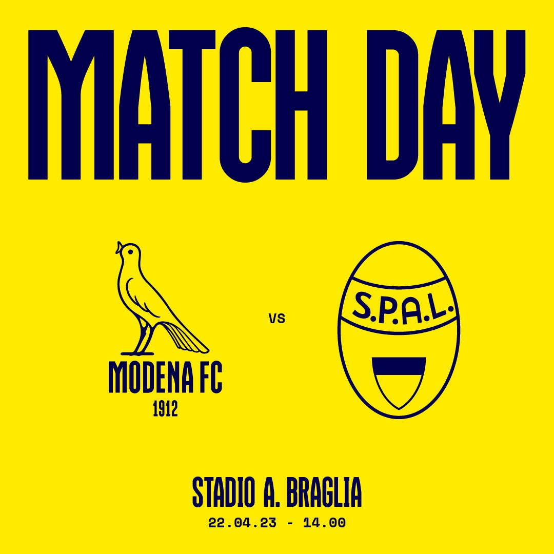 Modena_FC_1912's tweet photo. 🟡🔵 MATCHDAY ⚔️
🏆 #SerieBKT
🆚 @spalferrara
🏟 Braglia
⌚️ 14.00
📺 #Sky #Dazn #Helbiz
#ForzaCanarini #daigialli #moDNA https://t.co/bbaSq7PFTo