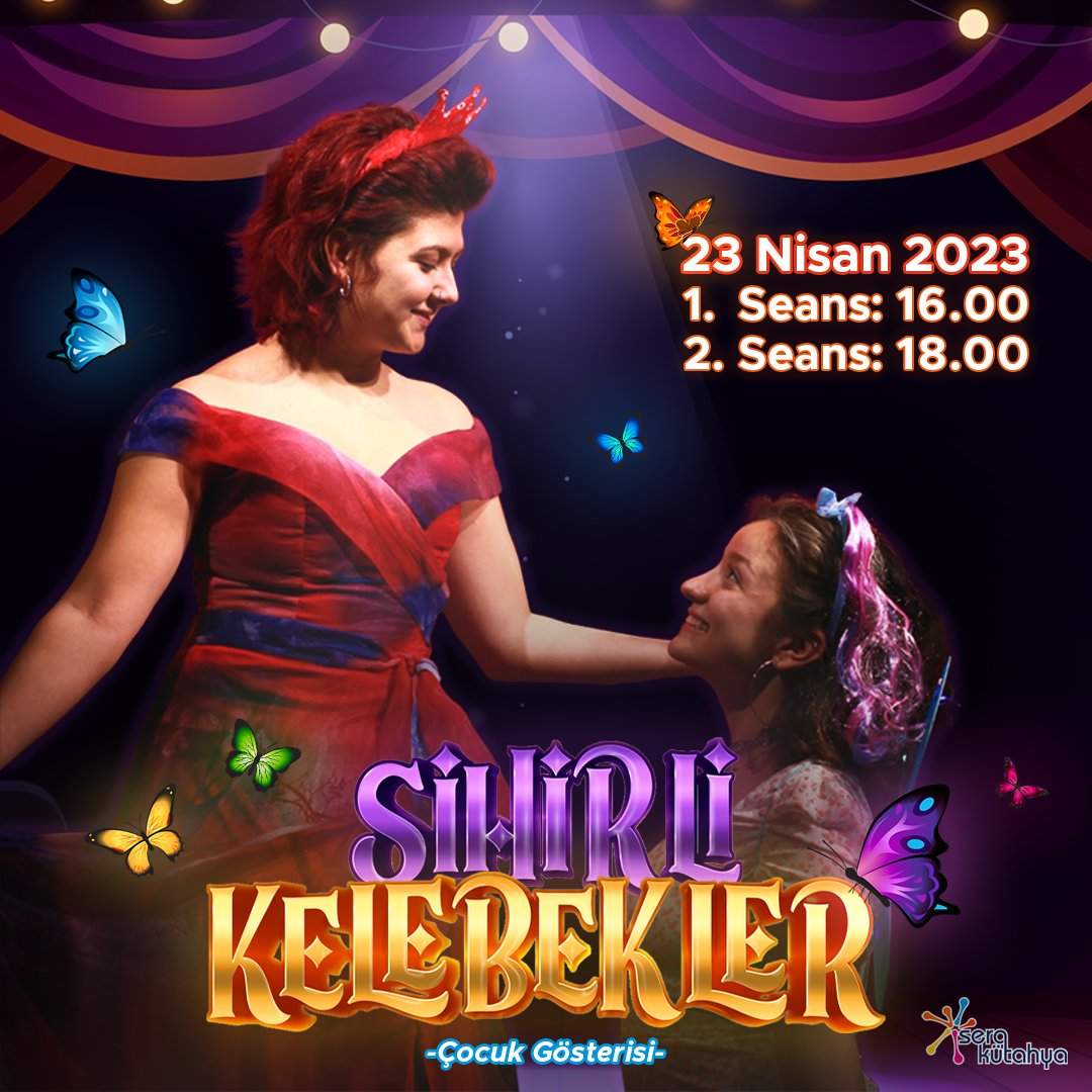 Sihirli Kelebekler gösterisi 23 Nisan tarihinde sizlerle 😃

Birinci seans: 16.00
İkinci seans: 18.00

Katılım ücretsizdir