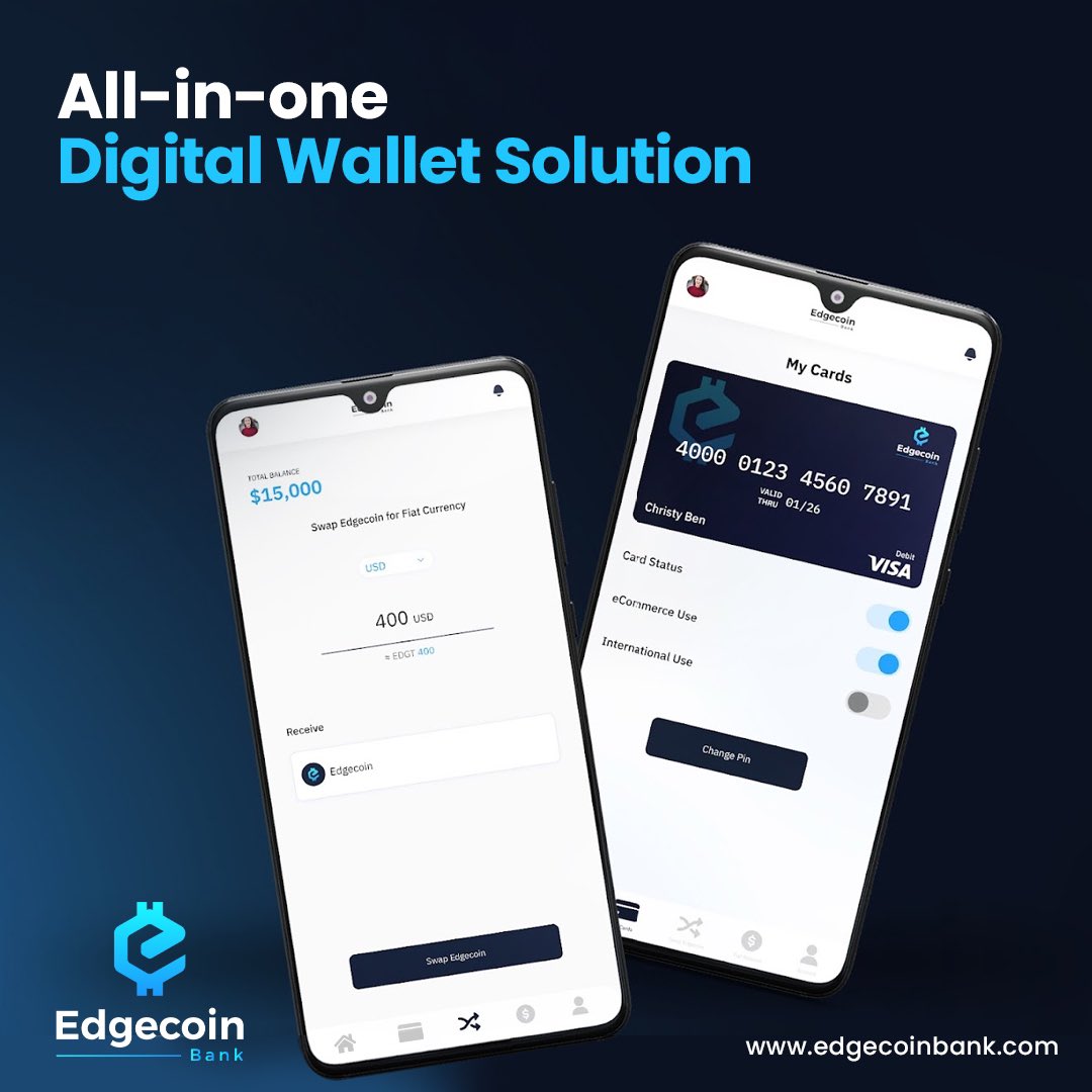 ebankofficial's tweet photo. Tired of juggling multiple bank accounts and wallets?π€―
With #EdgecoinBank, you can manage all your financial assets in one secure #digitalwallet. https://t.co/5zKdhFUfxm