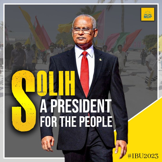 AsluMeehaa's tweet photo. Transforming challenges into opportunities. 

President @ibusolih 's leadership: A shining example of dedication, and service to the people of the #Maldives #Ibu2023 https://t.co/zPpliz5B1g